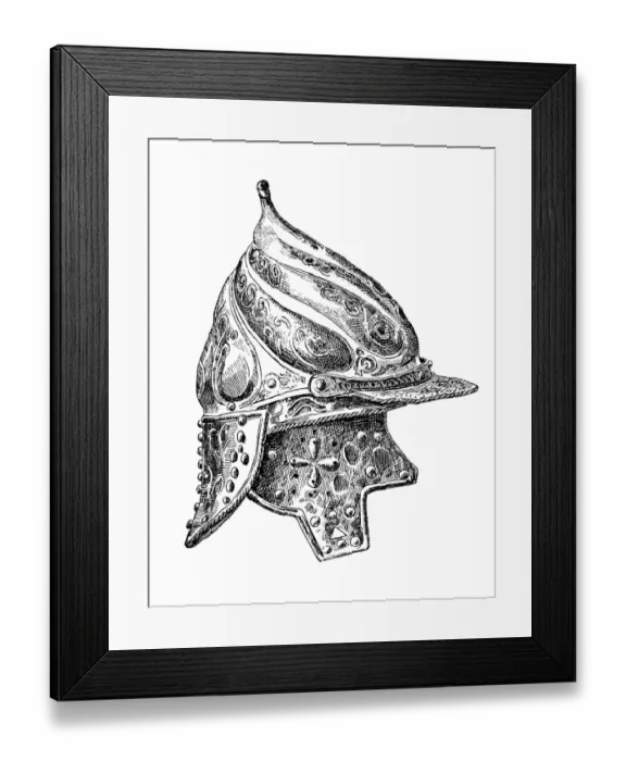 Framed Print : Tournament helmet Framed Print : Tournament helmet