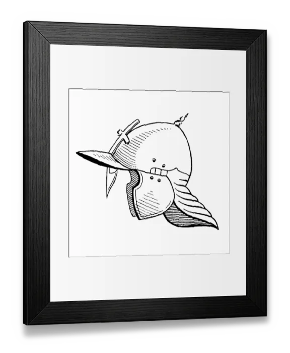Framed Print : Burgundy iron cap