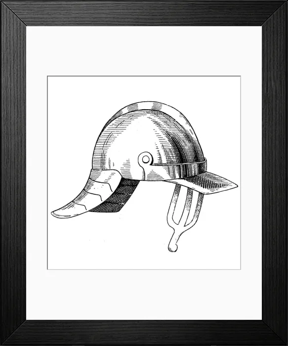 Framed Print : Burgundy horse helmet cap Framed Print : Burgundy horse helmet cap