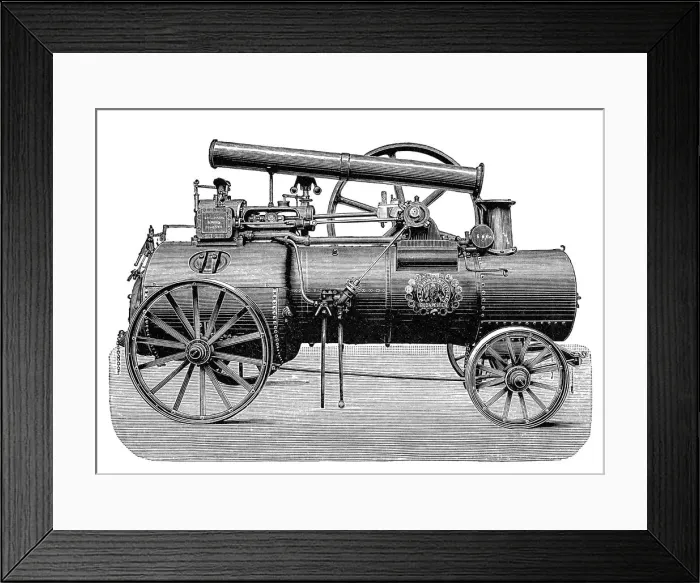 Framed Print : Traction engine