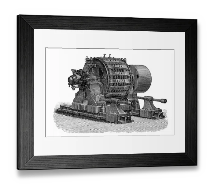 Framed Print : Dynamo machine, Ganz & co Framed Print : Dynamo machine, Ganz & co