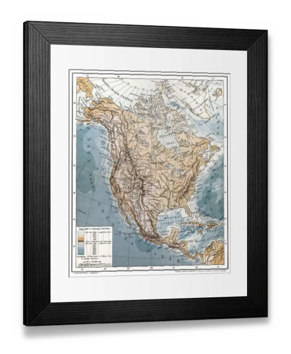 Framed Print : North America Framed Print : North America