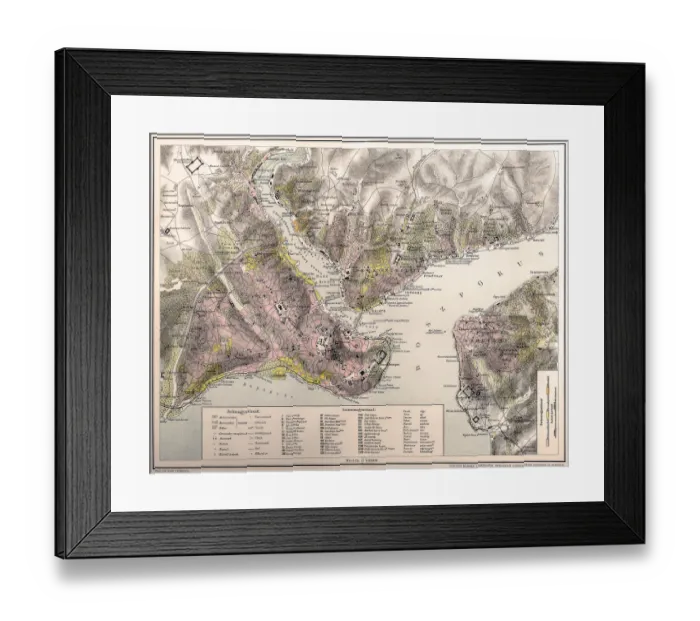 Framed Print : Map of contantinople Framed Print : Map of contantinople