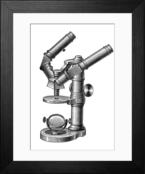Framed Print : Binocular Microscope Framed Print : Binocular Microscope