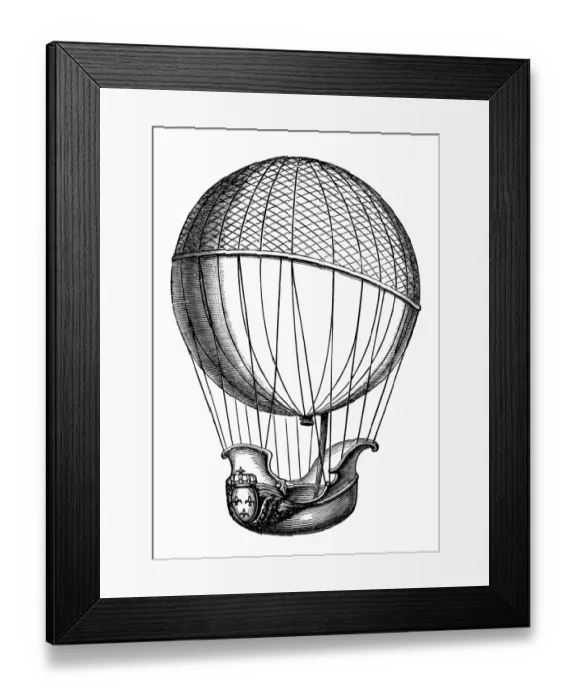 Framed Print : Charles and Robert brothers balloon Framed Print : Charles and Robert brothers balloon