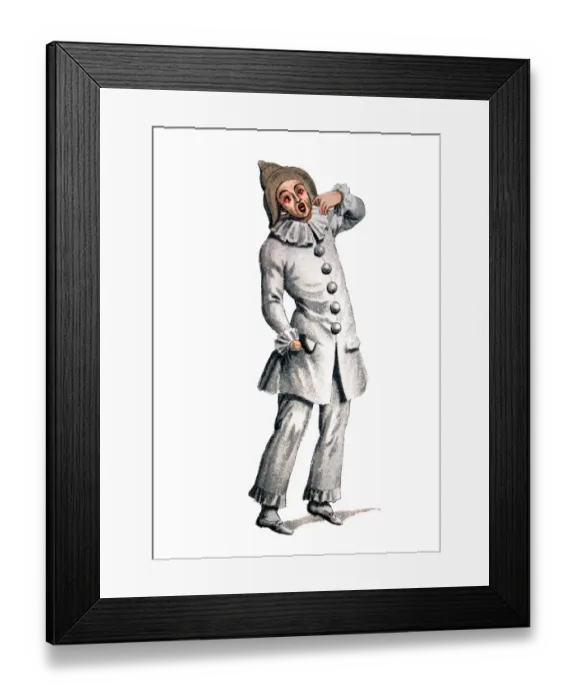 Framed Print : Jester, vintage engraved illustration Framed Print : Jester, vintage engraved illustration