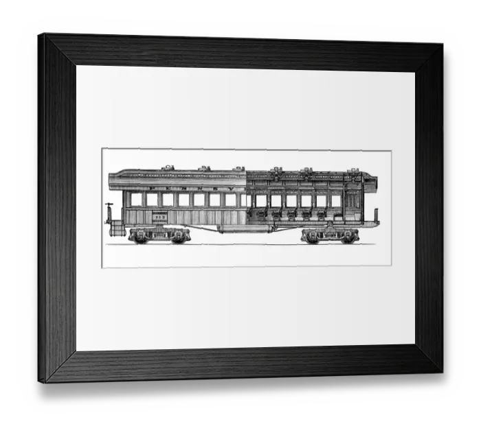 Framed Print : Passenger cars Framed Print : Passenger cars