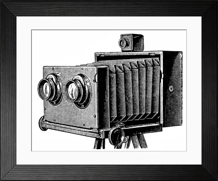 Framed Print : Stereoscopic camera Framed Print : Stereoscopic camera