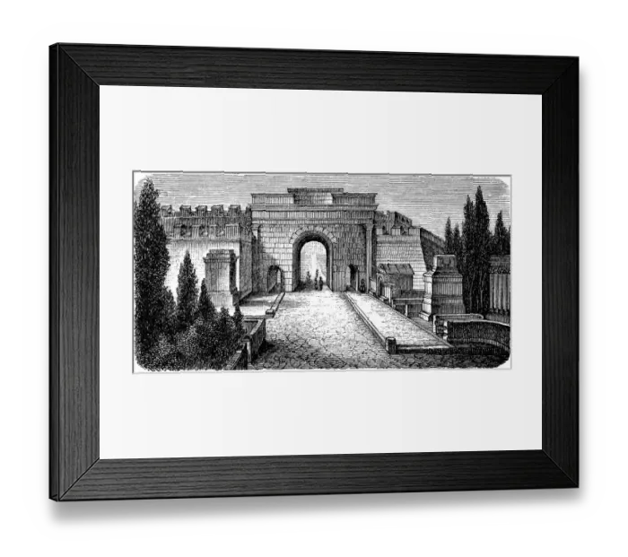 Framed Print : The Gate of Herculaneum and the street of Tombs Framed Print : The Gate of Herculaneum and the street of Tombs