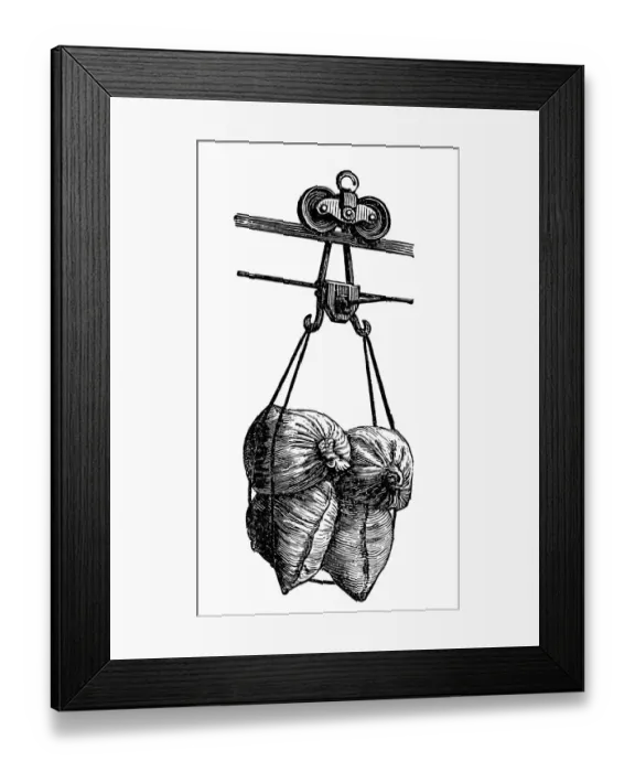 Framed Print : Ropeway feeding vessels and loads Framed Print : Ropeway feeding vessels and loads