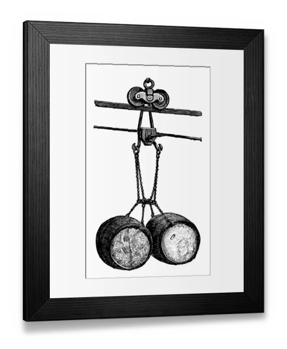 Framed Print : Ropeway feeding vessels and loads Framed Print : Ropeway feeding vessels and loads