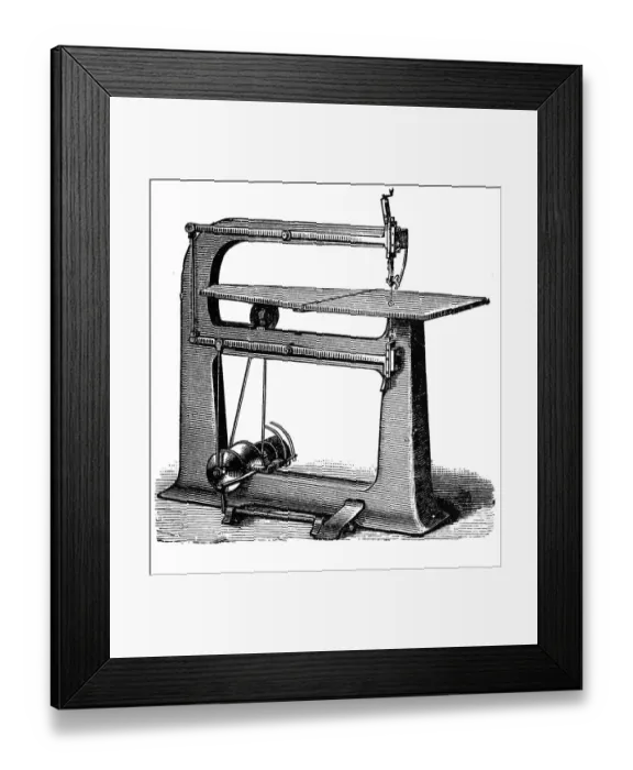 Framed Print : Fretsaw machine Framed Print : Fretsaw machine
