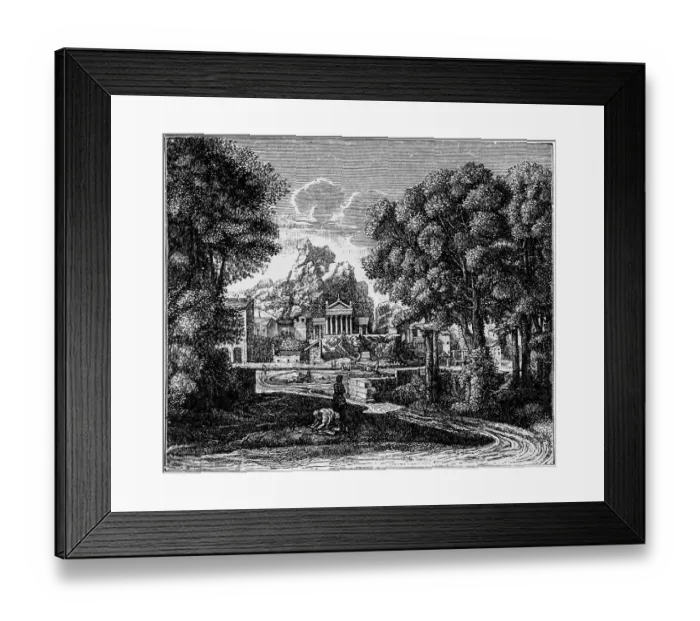 Framed Print : Landscape with the Ashes of Phocion Framed Print : Landscape with the Ashes of Phocion