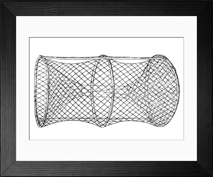 Framed Print : Fishing net