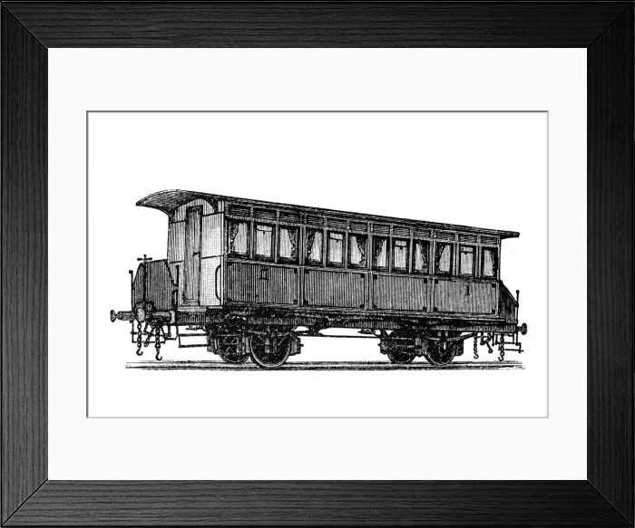 Framed Print : Two-axle passenger cars with interconnections