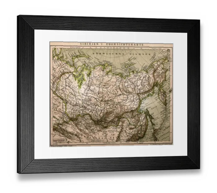 Framed Print : Siberia outline map Framed Print : Siberia outline map