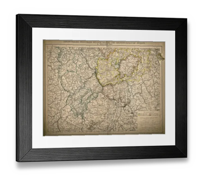 Framed Print : Westphalia, Hesse-nassau and Grand Duchy of Hesse Rhine Province Framed Print : Westphalia, Hesse-nassau and Grand Duchy of Hesse Rhine Province