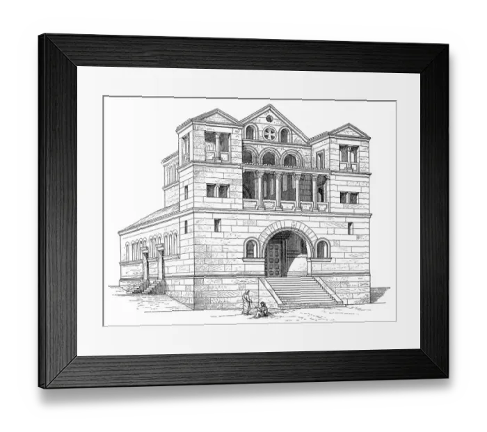 Framed Print : Byzantine Church Tourmanin Framed Print : Byzantine Church Tourmanin