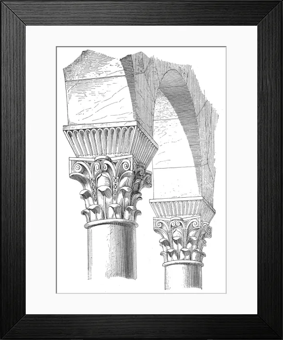 Framed Print : Capitals from the church in HAochst Framed Print : Capitals from the church in HAochst