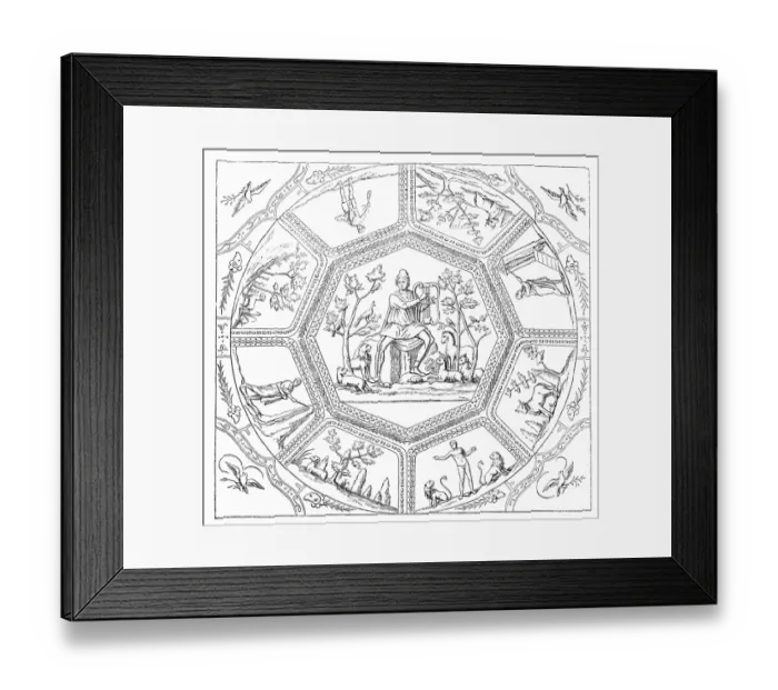 Framed Print : Ceiling Painting From Catacomb Of St. Callixtus, Rome Framed Print : Ceiling Painting From Catacomb Of St. Callixtus, Rome