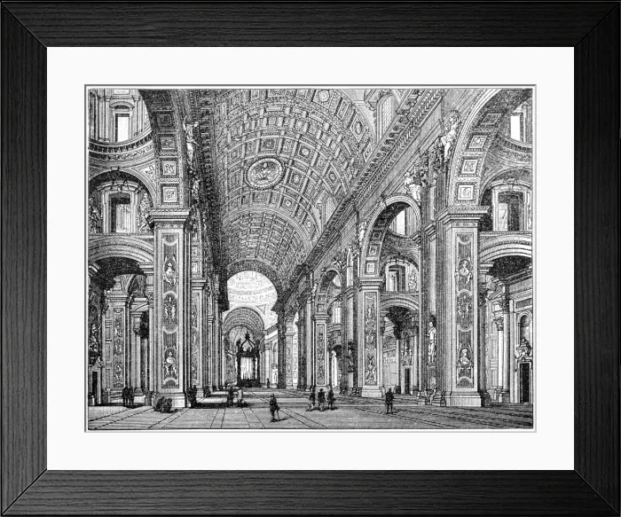 Framed Print : Saint Peters Basilica interior, Rome, Italy Framed Print : Saint Peters Basilica interior, Rome, Italy
