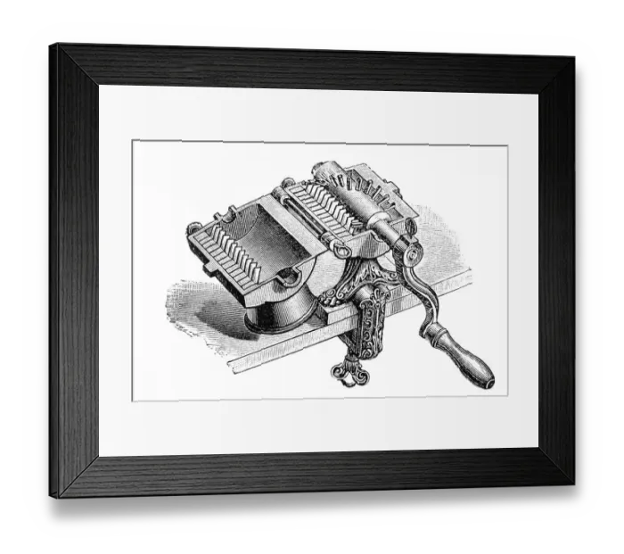 Framed Print : Juicer. Antique illustration of a juicer opened Framed Print : Juicer. Antique illustration of a juicer opened