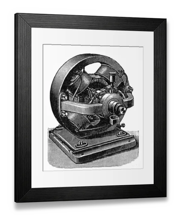 Framed Print : Kummer & Co. electro-magnetic machine Framed Print : Kummer & Co. electro-magnetic machine