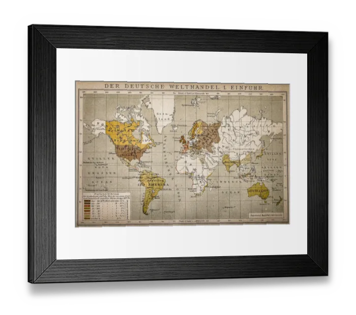 Framed Print : The German World Trade Import