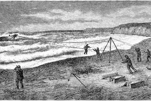 Rescue with the breeches buoy