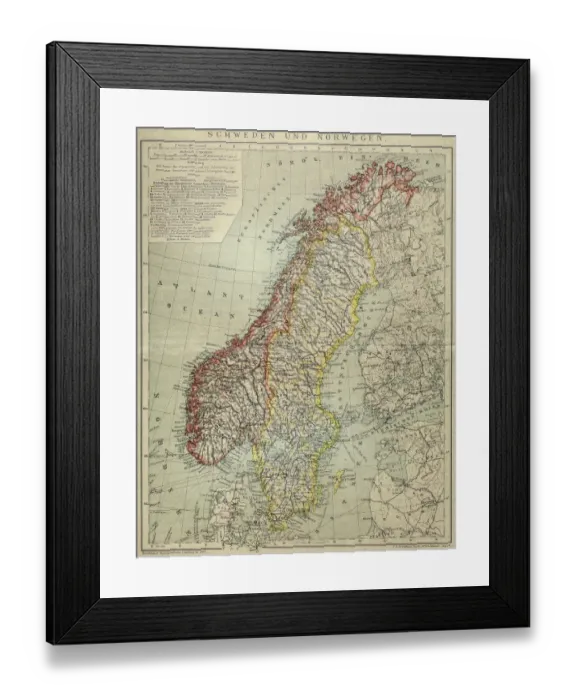 Framed Print : Sweden and Norway Framed Print : Sweden and Norway