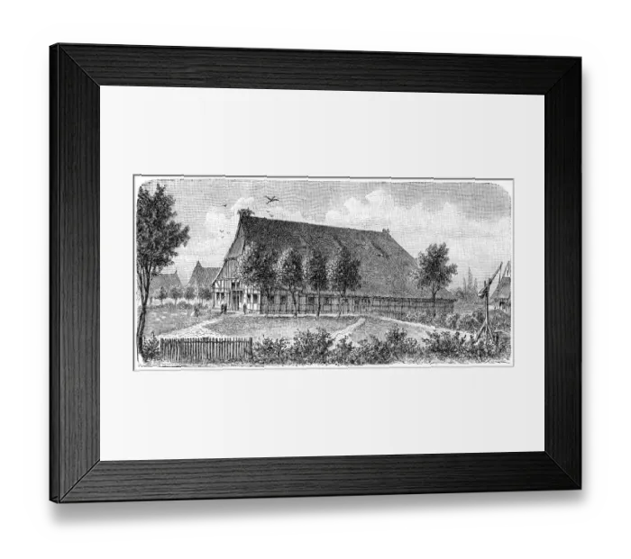 Framed Print : Farm house Holstein (Northern Germany) Framed Print : Farm house Holstein (Northern Germany)