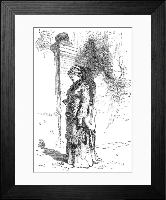 Framed Print : Street singer