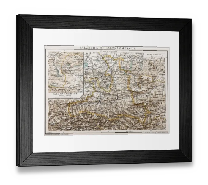 Framed Print : Salzburg and Lake District Framed Print : Salzburg and Lake District