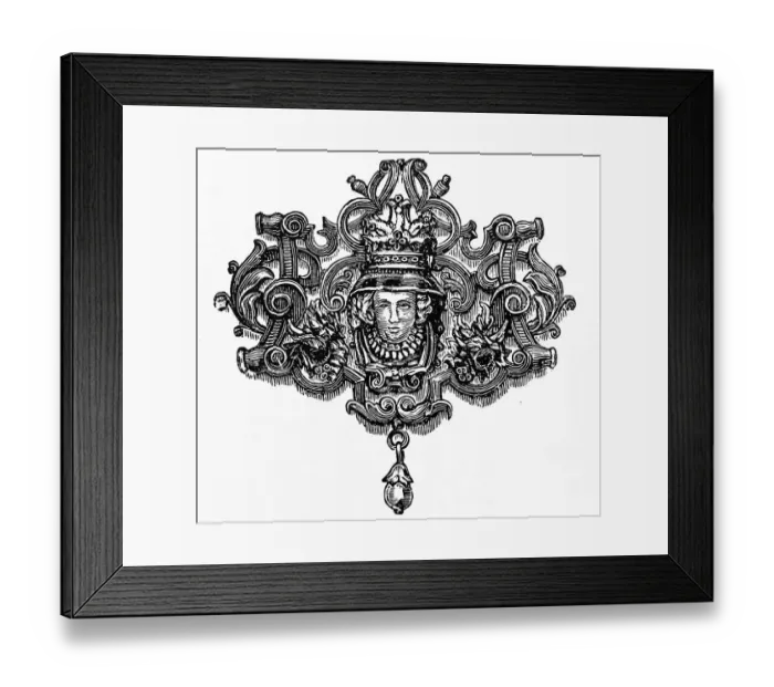 Framed Print : Brooch of silver Framed Print : Brooch of silver