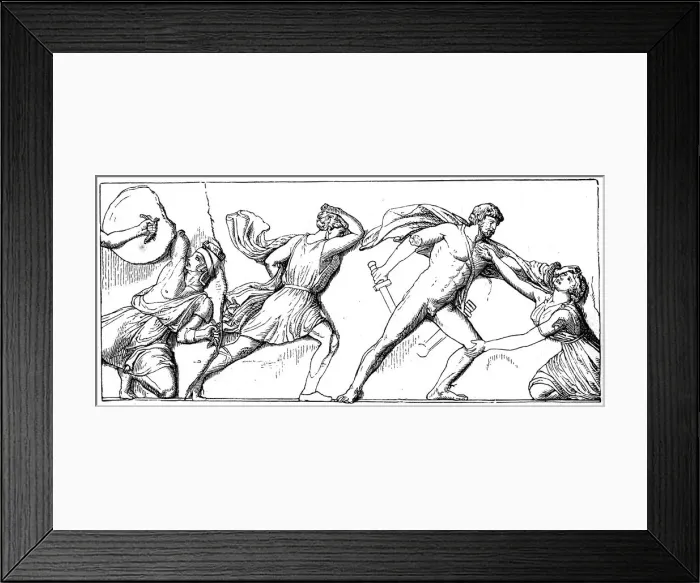 Framed Print : From Amazon frieze of the mausoleum to Halicarnassus Framed Print : From Amazon frieze of the mausoleum to Halicarnassus