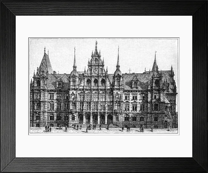 Framed Print : Town Hall in Wiesbaden Framed Print : Town Hall in Wiesbaden