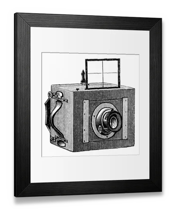 Framed Print : Old photo camera Framed Print : Old photo camera