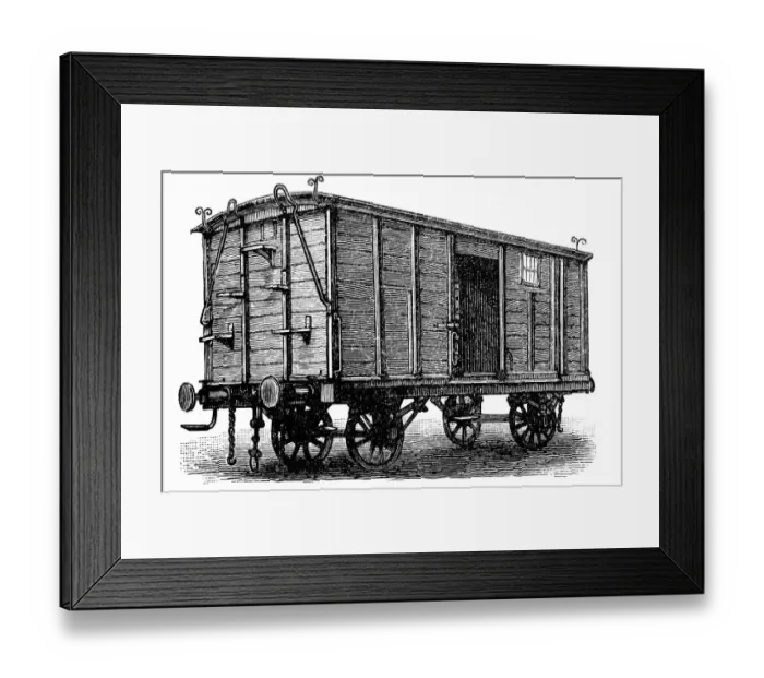 Framed Print : Wooden boxcar