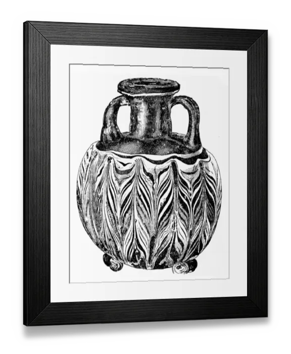 Framed Print : Ancient mosaic glass vessel Framed Print : Ancient mosaic glass vessel