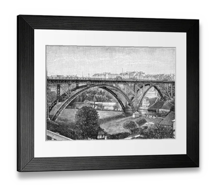 Framed Print : Kirchen frame bridge, Kirchenfeld bridge (KirchenfeldbrAOEcke) Framed Print : Kirchen frame bridge, Kirchenfeld bridge (KirchenfeldbrAOEcke)