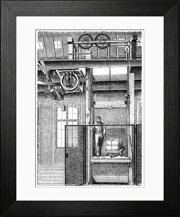 Framed Print : Transmission elevator Framed Print : Transmission elevator