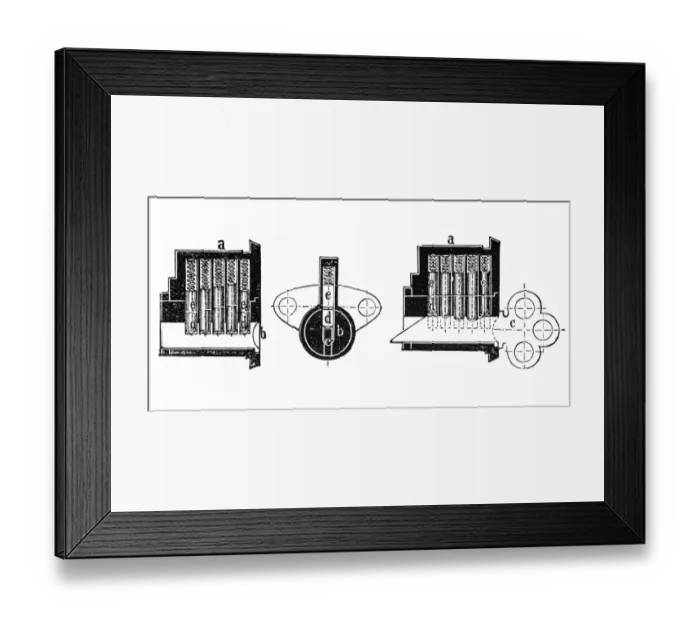 Framed Print : Diagram of a lock Framed Print : Diagram of a lock