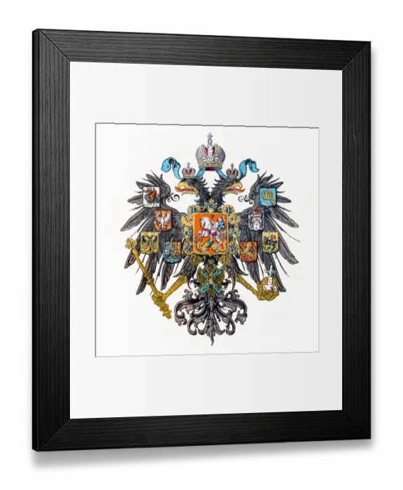 Framed Print : Imperial Russia emblem