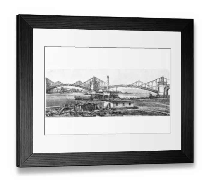 Framed Print : Mississippi bridge