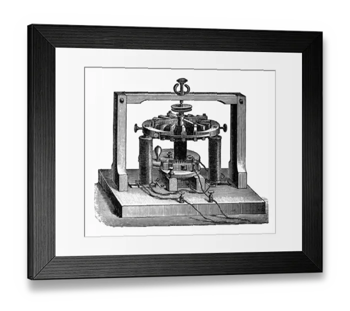 Framed Print : Pacinotti dynamo, 1860 Framed Print : Pacinotti dynamo, 1860