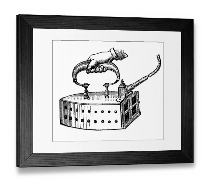 Framed Print : Steam iron Framed Print : Steam iron