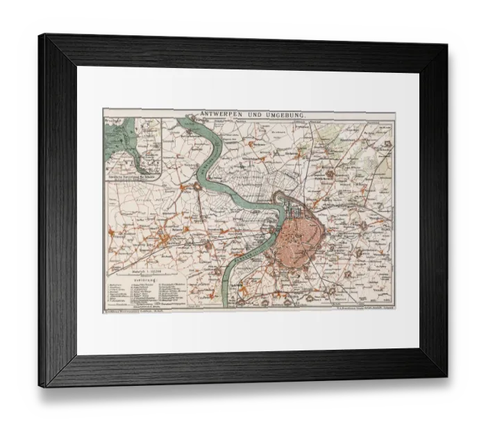 Framed Print : Antwerp and environment Framed Print : Antwerp and environment