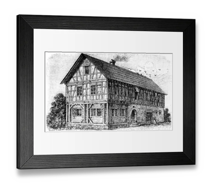 Framed Print : Frankish - Thuringian farmhouse Framed Print : Frankish - Thuringian farmhouse