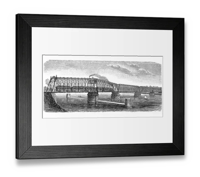 Framed Print : Bridge over Missouri river Framed Print : Bridge over Missouri river