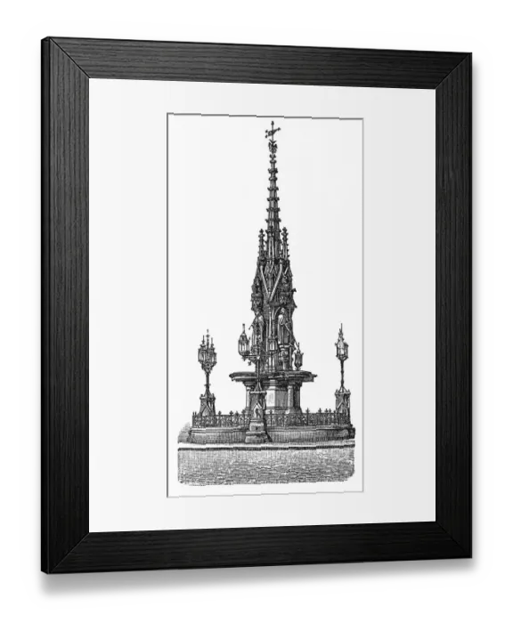 Framed Print : Market fountain in LAOEbeck Framed Print : Market fountain in LAOEbeck